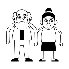 cute elderly people icon image