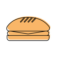 delicious burger isolated icon vector illustration design