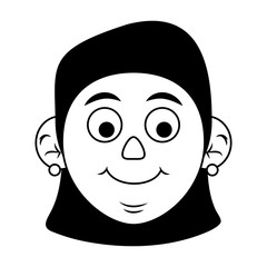 cute happy elderly woman icon image