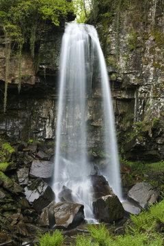Melincourt Falls, Resolven, Neath, Brecon Beacons, Mid Wales