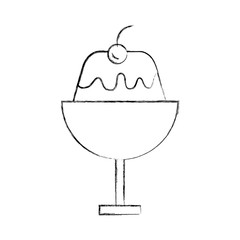 sweet pudding isolated icon vector illustration design