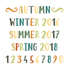Four seasons lettering