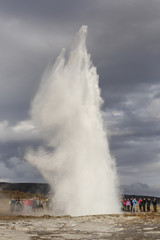 Eruption of Geyser "Strokkur" in Iceland, EDITORIAL