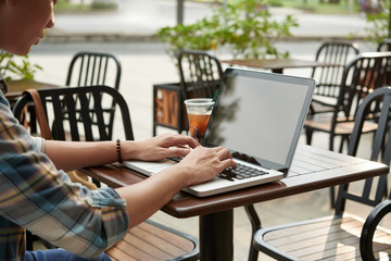 Busy with work on cafe