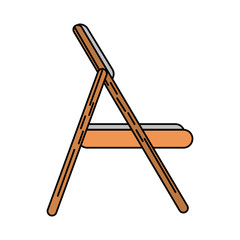 wooden folding chair icon image