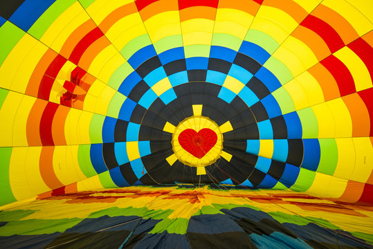 Inside a hot air balloon, California