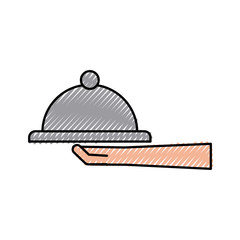 Fototapeta premium tray server isolated icon vector illustration design