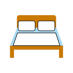 bed hotel isolated icon vector illustration design