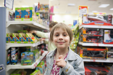 child in   toy store
