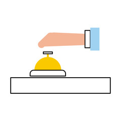 button bell isolated icon vector illustration design