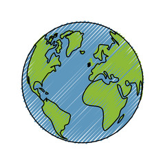 Isolated world earth