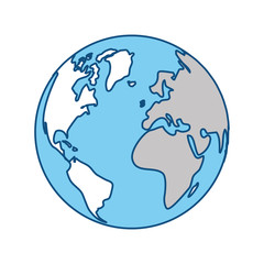 Isolated world earth