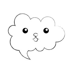speech bubble kawaii character vector illustration design