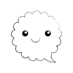 speech bubble kawaii character vector illustration design