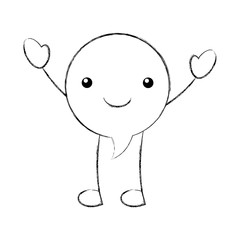 speech bubble kawaii character vector illustration design