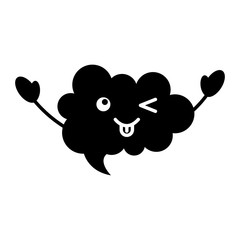 speech bubble kawaii character vector illustration design