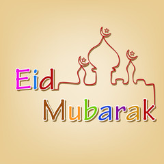 illustration of Muslim festival Eid Background