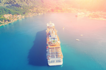 Large liner in the bay