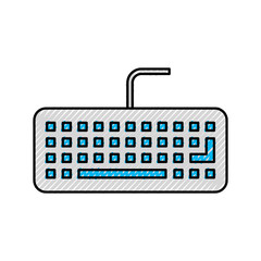 computer keyboard isolated icon vector illustration design