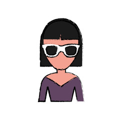 woman with glasses icon