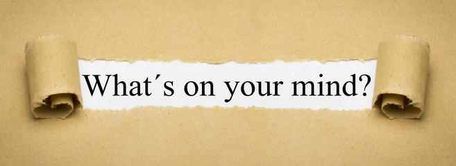What´s on your mind?