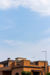 Fototapeta premium rooftop and sky. empty space