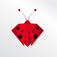 Obraz premium Origami ladybug