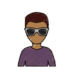 man with glasses icon