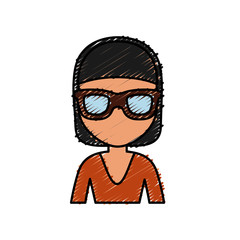 woman with glasses icon