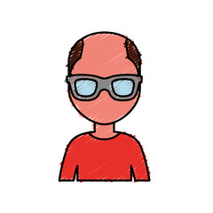 man with glasses icon