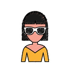woman with glasses icon