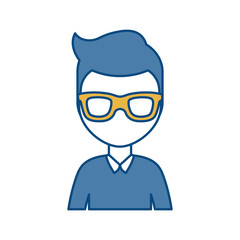 man with glasses icon