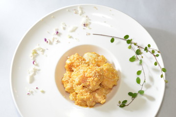 salted egg and shrimp ball