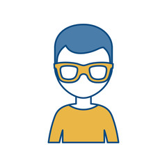 man with glasses icon