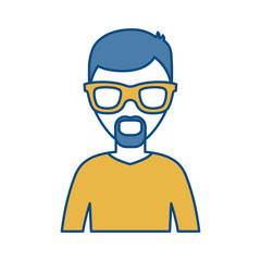 man with glasses icon