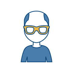 man with glasses icon