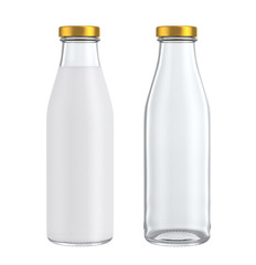 Bottle of milk isolated on white background, 3D rendering