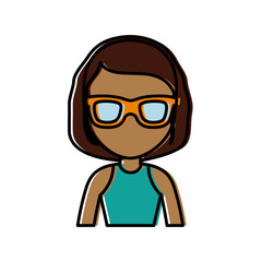 woman with glasses icon