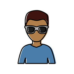 man with glasses icon
