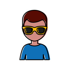 man with glasses icon