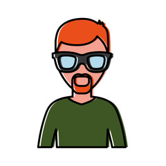 man with glasses icon