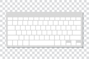 Tastatur auf transparentem Hintergrund