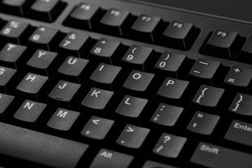 Black computer keyboard