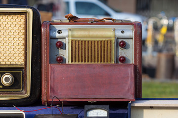 Vintage Radio tube in a flea market