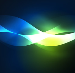 Illuminated neon waves
