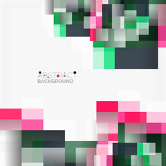 Abstract blocks template design background, simple geometric shapes on white, straight lines and rectangles