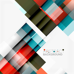 Abstract blocks template design background, simple geometric shapes on white, straight lines and rectangles