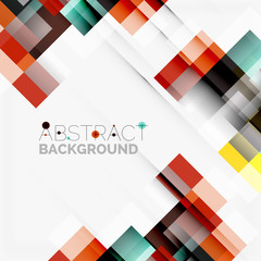 Fototapeta premium Abstract blocks template design background, simple geometric shapes on white, straight lines and rectangles
