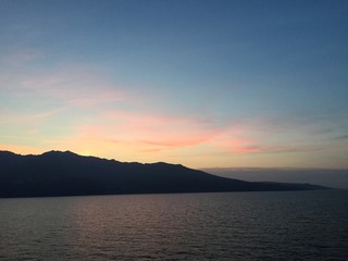 Naklejka premium Ferry to Corsica (France)