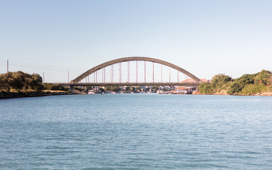 Fototapeta na wymiar Bridge Over River